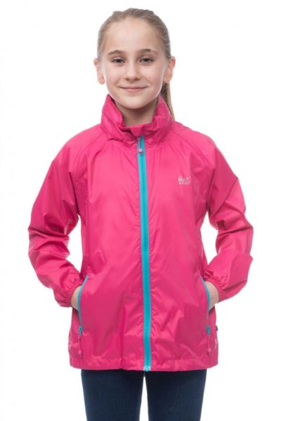 kids origin waterproof jacket fuchsia