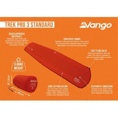 Vango Trek Pro 3 Standard Self Inflating Mat