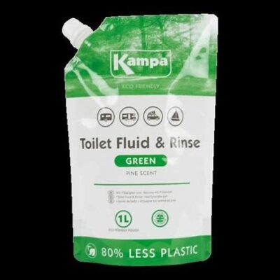 Green Toilet Fluid and Rinse 1 Litre Pouch